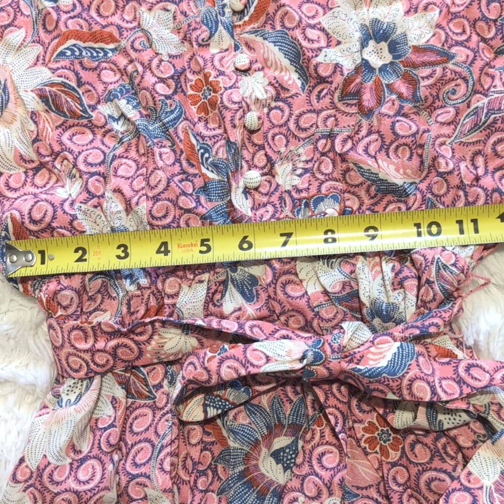 NWT Loft Pink Floral Cinched Waist Dahlia Dolman Sleeve Pocket Dress Size XS - Picture 13 of 14